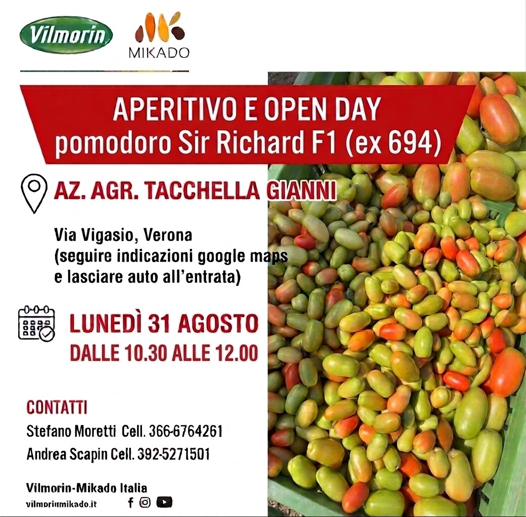 Invito Open-day Pomodoro Sir Richard F1