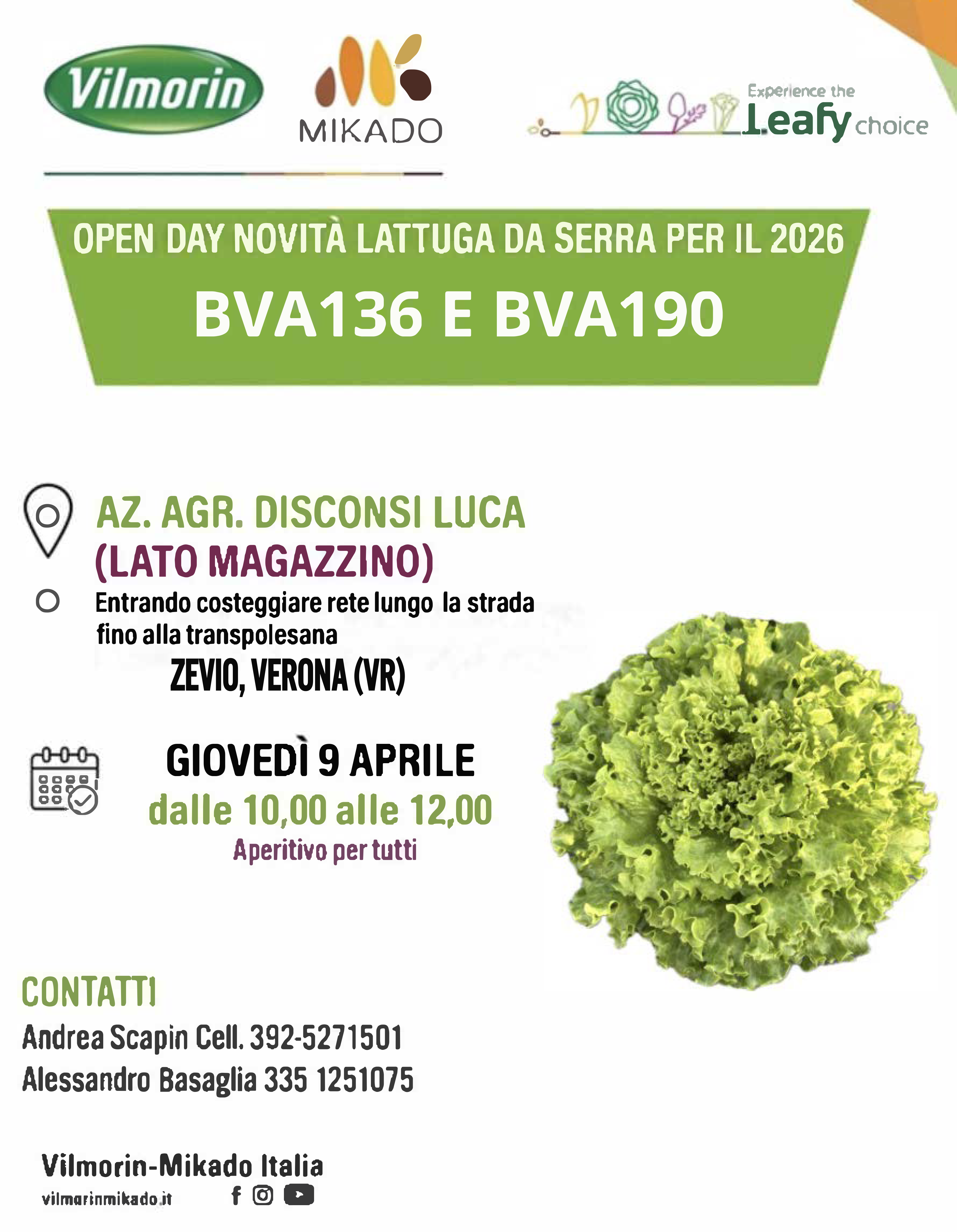 Invito OPEN-DAY NOVITÁ LATTUGA DA SERRA 2026