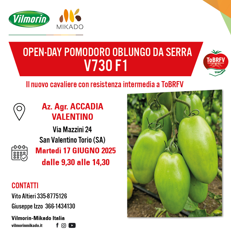 Invito open-day pomodoro V730 Salerno
